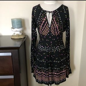 Black Comb Free People Dress with polka dots